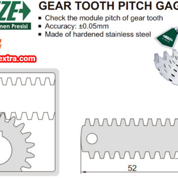 Alternative view of INSIZE Gear Tooth Pitch Gauge 4860 Angle 14.5° - 20° Range; 0-12mm