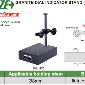 Alternative view of INSIZE Granite Stand 6866-150 for Test Indicator (Stem; Ø8mm) Vertical; 225mm, flatness; 2.5µm