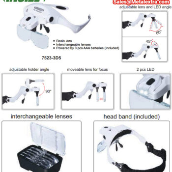 INSIZE Head band Magnifier 7523-3D5 LED Magnify Range; 1x-3.5x - Image 7