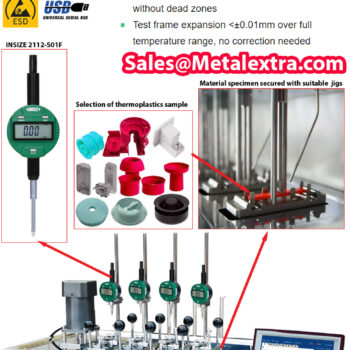 Alternative view of INSIZE Heat Deflection-Vicat Softening Temperature Tester VST-HDT4 (Standard GB/T 1633, ISO 75, ASTM D 1525,Temp range: ~300°C) Deformation Range; -1.00~9.00mm