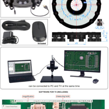 INSIZE High Definition Microscope 5320-AF410 Larger View field (8Mpx, HDMI, USB, Res; 3840x2160) Digital Magnification; 2.4X~43.7X - Image 12