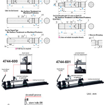 INSIZE Horizontal Bench Center 4744 Series (Runout Accuracy 3μm, outside diameter Ø3-120mm, inside diameter Ø1-25mm) Range; ≤Ø60mm x 600mm - Image 4