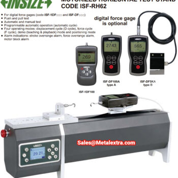 Alternative view of INSIZE Horizontal Motorized Test Stand ISF-RH62 Travel 220mm, Res: 0.01mm, 650N, USB/RS232