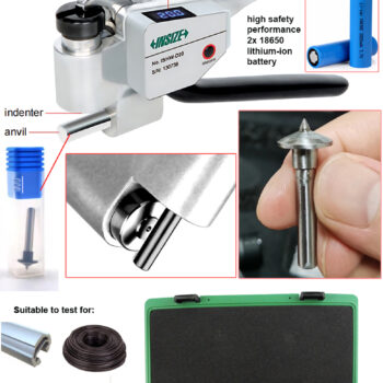 INSIZE Digital Webster Hardness Tester ISHW-D Series for Soft Metal, RECHARGEABLE (ASTM B647-12023, Thickness; 1~13mm) Range; 0-20HW, 20-110 HRE, 58-131 HV - Image 4