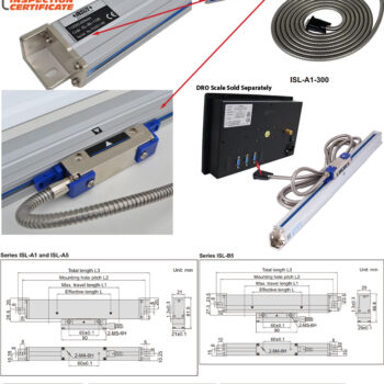 INSIZE Linear Scale ISL Series (TTL Signal, Res; 1μm/5μm) Accuracy; ±50µm, Range; 50mm - 3200mm - Image 3