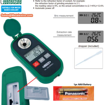 Alternative view of INSIZE Digital Refractometer ISQ-DRM31 (Battery, Brix & Refractive Index) Accuracy; ±0.2%, Range; 1.3330RI - 14200RI