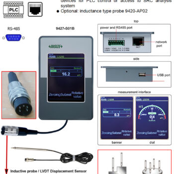 INSIZE Inductance Probe Display 9427 Standard Type (RS485 port, Ethernet, USB, Resolution; 0.1μm) For linear gauge; 1 - 4 channel - Image 2