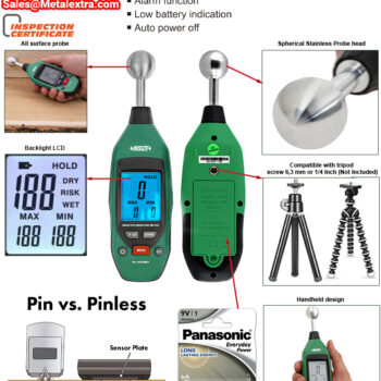 INSIZE Moisture Meter 0120-IM24 Inductive (0.0~100.0%; -10.0~50.0C;14.0~122.0F) Detection range; 20mm - 40mm - Image 7