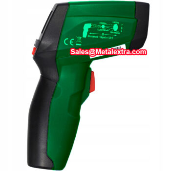 Alternative view of INSIZE Infrared Thermometer 0213-A500 (Class 2 laser output <1mW, Res; 0.1°C / 0.1°F) Range; -50°C-380°C/-58°F-716°F