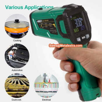 Alternative view of INSIZE Infrared Thermometer 9120-550 (Class 2 laser output <1mW, Resolution 0.1°C / 0.1°F) Range; -30°C~550°C/-22°F~1022°F