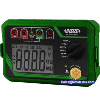 INSIZE Insulation Resistance Tester 9452-IR21 (CAT III 600V, Resolution; 0.00MΩ - 5.00GΩ) Range;  0.00MΩ～20.0GΩ - Image 3