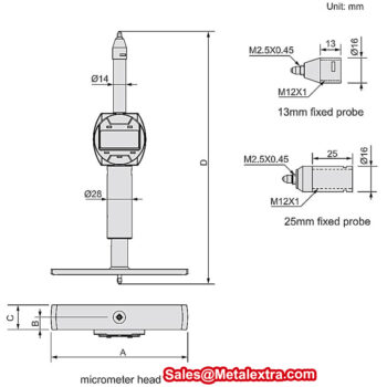 INSIZE Internal Bore Gauge 2330 Large Diameter (Data out, DIN 863-4) Range; Ø300mm - Ø1000mm - Image 4