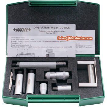 INSIZE Internal Micrometer 3222 (Sping-loaded Extension Rod with Ball Tips Anvil) Range; Ø50mm - Ø1500mm - Image 5