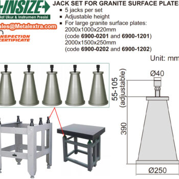 INSIZE Jack Set for Granite Surface Plate 6903-B (5 Jacks/Set) - Image 2