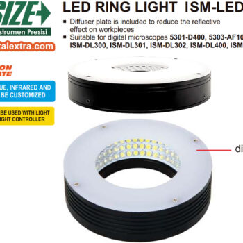 Alternative view of INSIZE Ring Light LED ISM-LED-9245R (Diffuser Plate, Angle; 45°) for Digital Microscope Diameter Out Ø92mm - In; ØØ52mm