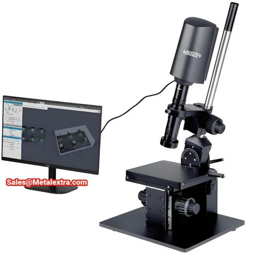INSIZE Large Depth of View 3D Measuring Microscope 5324-K220 Tilted Stand (CMOS 2MPx, Measurement, USB/HDMI) Magnification; 100x - 750x