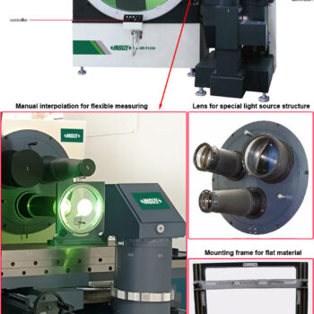 INSIZE Large Profile Projector ISP-T1200 (Projector diameter: Ø1200mm, RS232C, USB) Magnify; 10~100x, View field: Ø12mm - Ø120mm - Image 4