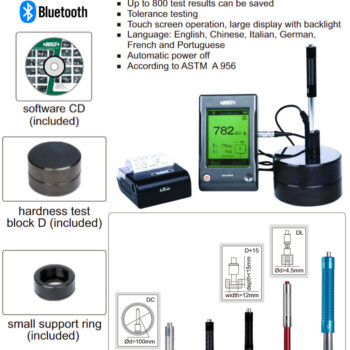 INSIZE Leeb Hardness Tester ISH-SPHA (Bluetooth + USB, ASTM A956, DIN50156, GB/T17394) Range: 225 - 2180N/mm² - Image 10