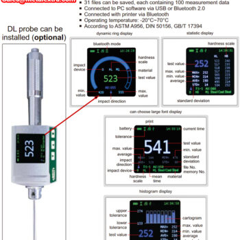 Alternative view of INSIZE Leeb Rebound Hardness Tester HDT-L410 (ASTM A956, DIN 50156, GB/T 17394) Advance Type