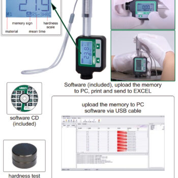 INSIZE Leeb Rebound Hardness Tester HDT-L411 (Basic Type, Standard DIN 50156) Range; HL100-960, HRC1-74.7, HRB1.2-140, HB28-1027, HV45-1230 HS4-112, HRA7-88.5, SGM (rm) 118-3315N/mm2 - Image 5
