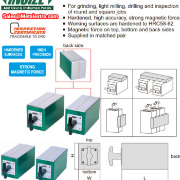 Alternative view of INSIZE Magnetic Flat-Blocks 6898 (Rectangular Type, Force 627N - 941N) Range; ⌀100mm～⌀150mm