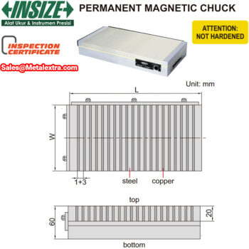 INSIZE Magnetic Table Chuck 6537-400 (Force; 12 Kgf/cm2) Range; 400×200x60mm / 16×8 Inch - Image 2