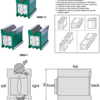 INSIZE Magnetic V-Blocks 6889 (Advance Type, Force; 833N - 3923N) Range; ⌀5mm～⌀140mm - Image 4