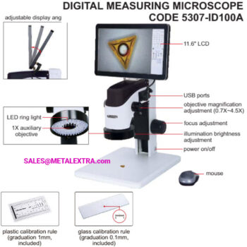 INSIZE Measuring Microscope 5307-ID100A (CMOS 2MPx, Measurement, USB/HDMI) Magnification; 12x - 77x - Image 9