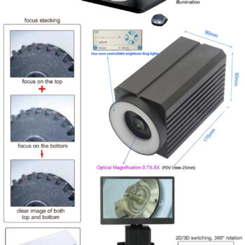 INSIZE Measuring Microscope 5325-VM200 LCD 11.6" (Motorized, Contour Illumination, CMOS 2MPx, Accuracy; ±0.02mm, USB/HDMI) Magnification; 10x - 68.5x - Image 9