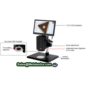 Alternative view of INSIZE Measuring Microscope 5325-VM200 LCD 11.6" (Motorized, Contour Illumination, CMOS 2MPx, Accuracy; ±0.02mm, USB/HDMI) Magnification; 10x - 68.5x