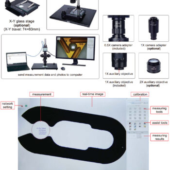 INSIZE Measuring Microscope ISM-DL500 High Definition (5Mpx, Res; 3072x1728, 1/1.8" Inch CMOS, RJ45, HDMI) Zoom Magnification; 30X~200X - Image 3