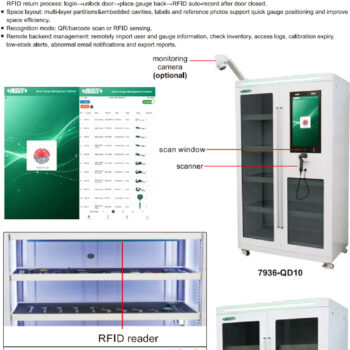 INSIZE Measuring Tool Management Cabinet 7936 (QR Code, face recognition, fingerprint, Rfid card) Dimension: 1020x500x60mm - Image 3