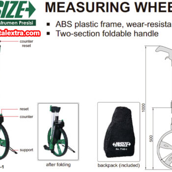 Alternative view of INSIZE Measuring Wheel 7145-1 Range; 0.1 Meter - 9999.9 Meter