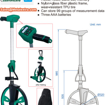 INSIZE Measuring Wheel 7171-D1 (Resolution; 0.01mm/0.01ft) Range; 0.1 Meter - 999999 Meter - Image 2