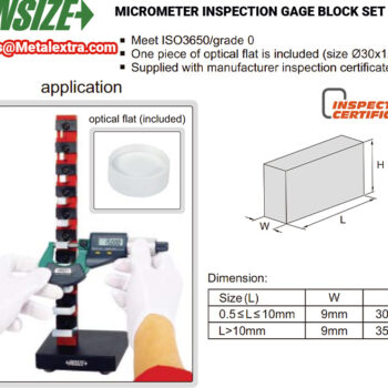 Alternative view of INSIZE Microblock Gauge Block Set 4160-10 METRIC (ISO3650/grade 0)