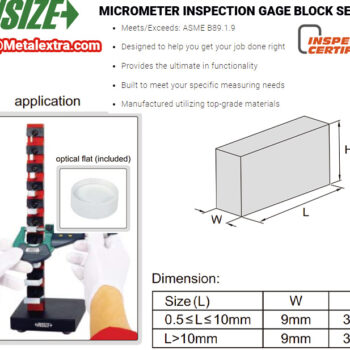 Alternative view of INSIZE Microblock Gauge Block Set 4160-E09 IMPERIAL (ASME B89.1.9/grade 0)