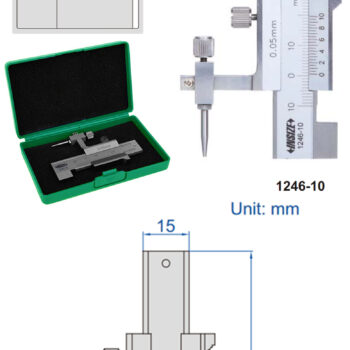 INSIZE Mini Height Gauge 1246-10  (Vernier) Accuracy; 50μm, Range: 0-10mm - Image 3