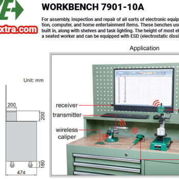INSIZE Movable Workbench 7901-10A (Dimension: 1103x580x1302mm) - Image 2