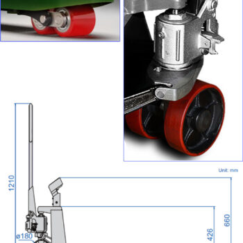 INSIZE Pallet Jack Weight Scales 8801 (Resolution; 0.5kg, Accuracy; ±1kg ) Range; 10kg - 2500kg - Image 2