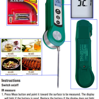 INSIZE Penetration & Infrared Thermometer 0321-IT42 (Resolution 0.1°C / 0.1°F) IP65 Waterproof, Range; -15°C~280°C/5°F~536°F - Image 3