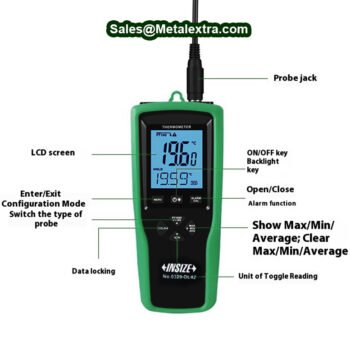 INSIZE High Precision Platinum Resistance Thermometers 0329-DL41/DL42 Series (Accuracy; ±0.5°C, Resolution: 0.01℃, Type-C Data) Thermal Range; -40°C~200°C - Image 3