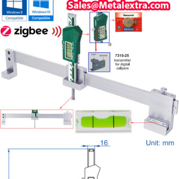 INSIZE Point Rail Lowering Depth Gauge 4986-100 (Spirit Level Angle 90°, Resolution 0.01mm) Accuracy ±0.1mm, Range; -10~40mm/-0.4~1.6" - Image 4