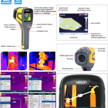 INSIZE Thermal Imaging Camera 9131-B350 (Infrared 160x120, WIFI/USB) IP43, Temperature range: -20° - 350°C - Image 10