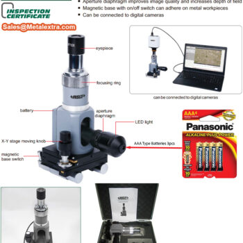 INSIZE Metallurgical Microscope 5109-PM500 (Magnetic base, LED Light) Magnification; 100X - 500X - Image 6