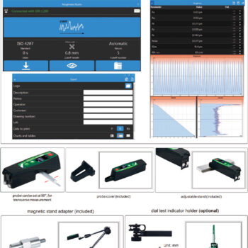 INSIZE Portable Surface Roughness Tester ISR-C200 (Probe stylus radius/angle; 2μm/90°) Res; 0.001μm, Range X-axis; 250µm - Image 4