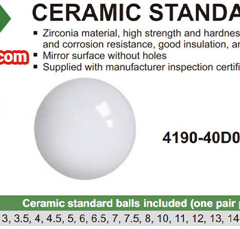 INSIZE Precision Ceramic Ball Gauge,  Ø1mm - 40mm, (25 pcs) 4190-S25 - Image 2