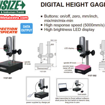 Alternative view of INSIZE Precision Digital Height Gauge 1157-501 (Res: 1µm/0.00005Inch) Granite base, Accuracy: 3μm Range: 0-50 mm