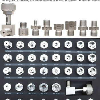 Alternative view of INSIZE Pressure Gauge Adapters 5220-PA-SET (M20×1.5 male thread is converted to different specifications) Range; M20×1.5 male to Anything