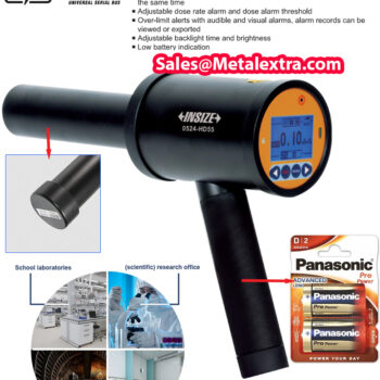 INSIZE Radiometer 0524-HD55 (Rechargeable, Geiger Counter, Sensitivity; ≥350cps/µSv/h (relative to ¹³⁷Cs)) Dose Range: 0.00µSv/t - 999.9 Sv/h - Image 4