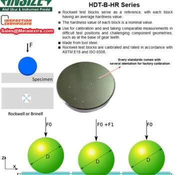Alternative view of INSIZE Rockwell Hardness Test Block HDT-B-HR Series (Type HRA, HRB, HRC, HRD, HRE, HRF, HRG) Range; 57- 114